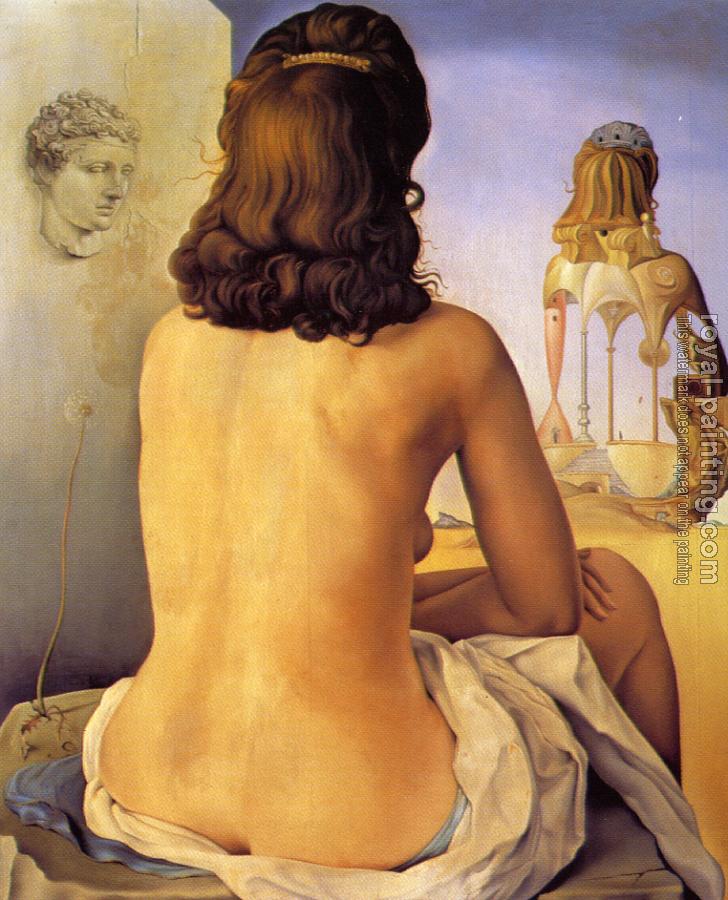 Salvador Dali : My Wife, Nude,Contemplating Her Own Flesh Becoming Stairs,Three Vertebrae of a Column,Sky,and Architecture